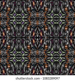 Embroidery texture with geometric ornament. Pattern for surface design, textiles, printing, wallpaper, web design, Identity