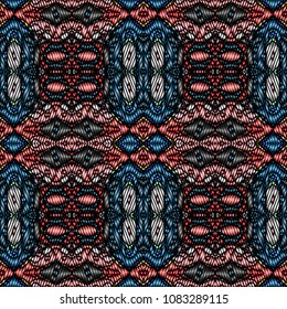 Embroidery texture with geometric ornament. Pattern for surface design, textiles, printing, wallpaper, web design, Identity