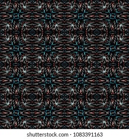 Embroidery texture with geometric ornament. Pattern for surface design, textiles, printing, wallpaper, web design, Identity