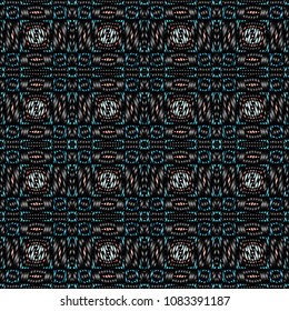Embroidery texture with geometric ornament. Pattern for surface design, textiles, printing, wallpaper, web design, Identity