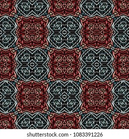 Embroidery texture with geometric ornament. Pattern for surface design, textiles, printing, wallpaper, web design, Identity