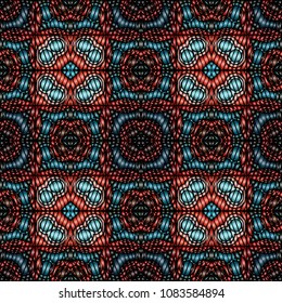 Embroidery texture with geometric ornament. Pattern for surface design, textiles, printing, wallpaper, web design, Identity