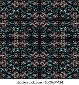 Embroidery texture with geometric ornament. Pattern for surface design, textiles, printing, wallpaper, web design, Identity