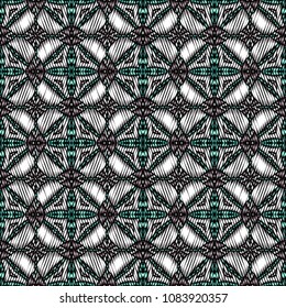 Embroidery texture with geometric ornament. Pattern for surface design, textiles, printing, wallpaper, web design, Identity
