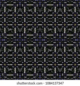 Embroidery texture with geometric ornament. Pattern for surface design, textiles, printing, wallpaper, web design, Identity