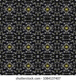 Embroidery texture with geometric ornament. Pattern for surface design, textiles, printing, wallpaper, web design, Identity