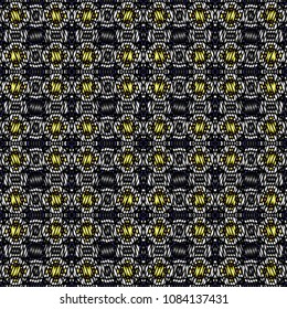 Embroidery texture with geometric ornament. Pattern for surface design, textiles, printing, wallpaper, web design, Identity