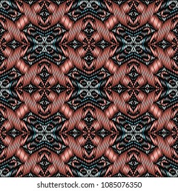 Embroidery texture with geometric ornament. Pattern for surface design, textiles, printing, wallpaper, web design, Identity