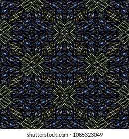 Embroidery texture with geometric ornament. Pattern for surface design, textiles, printing, wallpaper, web design, Identity