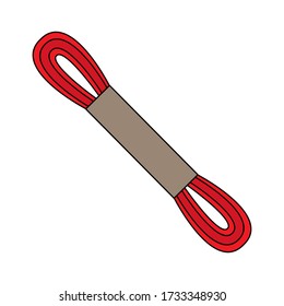embroidery thread skein vector embroidery tool. Doodle sewing tools equipment. Needlework concept. Hand drawn colored vector set. Cartoon style, flat design. 