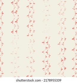 Embroidery Tie Dye Seamless Pattern. Shibory Needlework Minimalism Background. Ink Geometric Art Print. Rose Red and Beige Contemporary Watercolor Japan Design. Ethnic Monochrome Macrame Imitation.