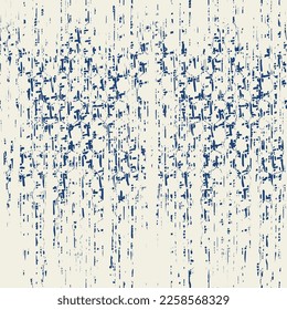 Embroidery Tie Dye Seamless Pattern. Shibory Needlework Minimalism Background. Contemporary Watercolor Japan Design. Indigo and White Ethnic Monochrome Macrame Imitation. Ink Geometric Art Print.