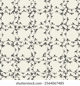 Embroidery Tie Dye Seamless Pattern. White and Black Ethnic Monochrome Macrame Imitation. Contemporary Watercolor Japan Design. Ink Geometric Art Print. Shibory Needlework Minimalism Background.