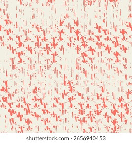 Embroidery Tie Dye Seamless Pattern. Ink Geometric Art Print. Shibory Needlework Minimalism Background. Ethnic Monochrome Macrame Imitation. Rose Red and Beige Contemporary Watercolor Japan Design.