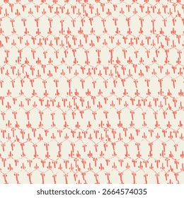 Bordado Tie Dye Padrão Sem Costura. Imitação Étnica Monocromática De Macrame. Impressão de arte geométrica à tinta. Antecedentes de minimalismo Shibory Needlework. Rose Red e Bege Contemporâneo Aquarela Japão Design.