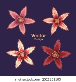 embroidery traditional jewelry flower floral pattern element bloom design decoration art ornament royal beautiful abstract elegant korea asia design