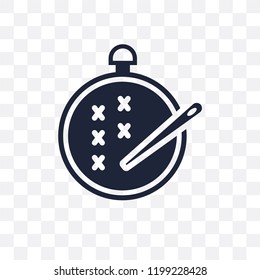 Embroidery transparent icon. Embroidery symbol design from Sew collection. Simple element vector illustration on transparent background.