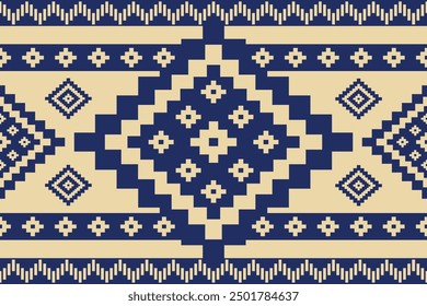 Embroidery Tribal Design for Fabrics Tile Carpet Rug with Navy Cool Nature Vector