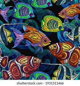 tropical fish embroidery designs