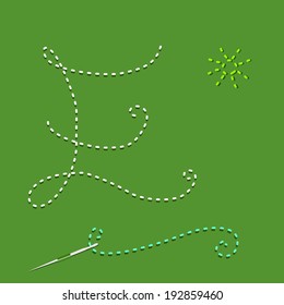 Embroidery Typography background with embroidery, types of embroidery