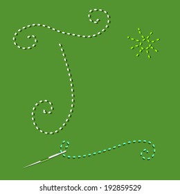 Embroidery Typography background with embroidery, types of embroidery