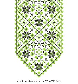 Embroidery. Ukrainian national ornament 