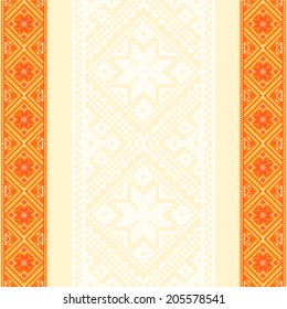 Embroidery. Ukrainian national ornament decoration. Vector illustration