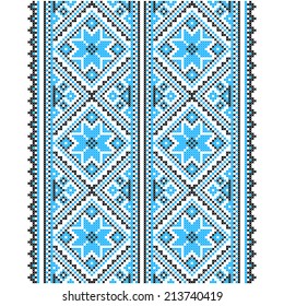 Embroidery. Ukrainian national ornament decoration. Vector illustration