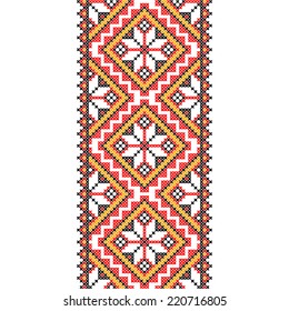Embroidery. Ukrainian national ornament decoration. Vector illustration