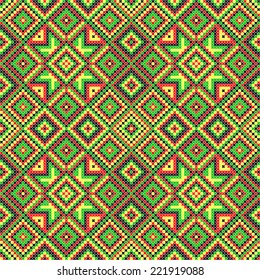 Embroidery. Ukrainian national ornament decoration. Vector illustration