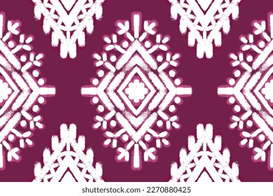 Embroidery vector design. Seamless multicolor pattern in tribal style. Traditional ethnic folk motif. Aztec ikat vector background. Abstract geometric art print. hand drawn. Textile design.