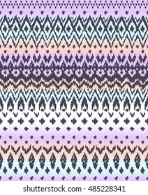 Embroidery vector design. Seamless multicolor pattern in tribal style. Traditional ethnic folk motif. Aztec ikat vector background. Abstract geometric art print. hand drawn. Textile design, fabric