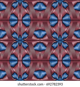 Embroidery vector ornament  with geometric colorful shape.  Endless pattern for ceramic tile, surface design, textiles, printing, wallpaper.