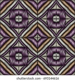 Embroidery vector ornament  with geometric colorful shape.  Endless pattern for ceramic tile, surface design, textiles, printing, wallpaper.