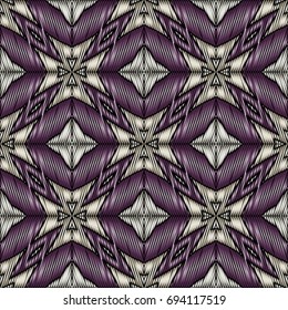 Embroidery vector ornament  with geometric colorful shape.  Endless pattern for ceramic tile, surface design, textiles, printing, wallpaper.