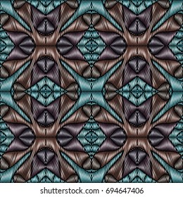 Embroidery vector ornament  with geometric colorful shape.  Endless pattern for ceramic tile, surface design, textiles, printing, wallpaper.