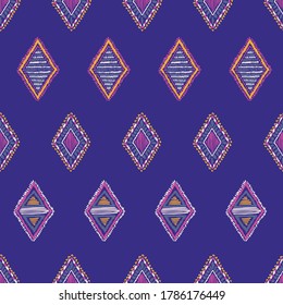 Embroidery vector seamless repeat pattern design. Great for textiles, homeware, statonary