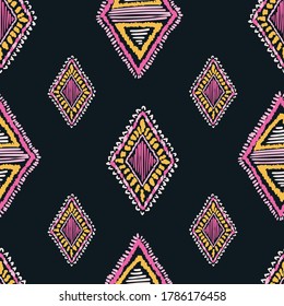 Embroidery vector seamless repeat pattern design. Great for textiles, homeware, statonary