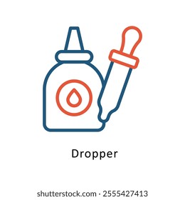 Embroidery Vector Two Colors Outline Icon. Eps file 10