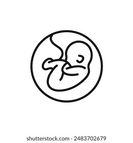 Embryo Child icon vector set collection for web