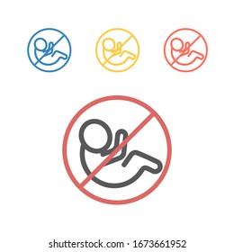Embryo Child Kid Minimalistic icon. Vector signs for web graphics.