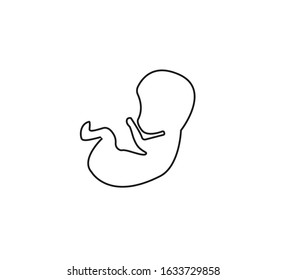 Embryo, fetus, pregnancy icon. Vector illustration. Flat.