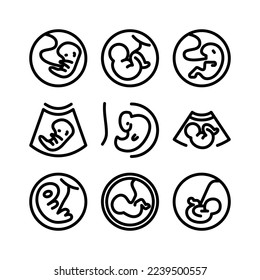 embryo icon or logo isolated sign symbol vector illustration - Collection of high quality black style vector icons
