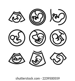 embryo icon or logo isolated sign symbol vector illustration - Collection of high quality black style vector icons

