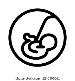 embryo icon or logo isolated sign symbol vector illustration - high quality black style vector icons
