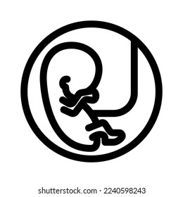 embryo icon or logo isolated sign symbol vector illustration - high quality black style vector icons
