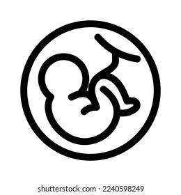 embryo icon or logo isolated sign symbol vector illustration - high quality black style vector icons
