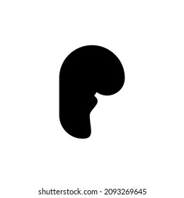 Embryo icon. Simple style infertility hospital big sale poster background symbol. Infertility hospital logo design element. Embryo t-shirt printing. Vector for sticker.