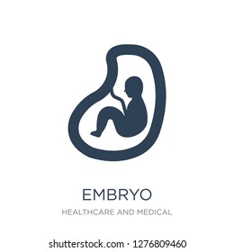 embryo icon vector on white background, embryo trendy filled icons from Healthcare and medical collection, embryo vector illustration