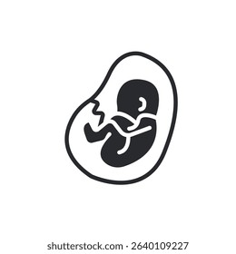 embryo icons isolated on White Background. Flat style design